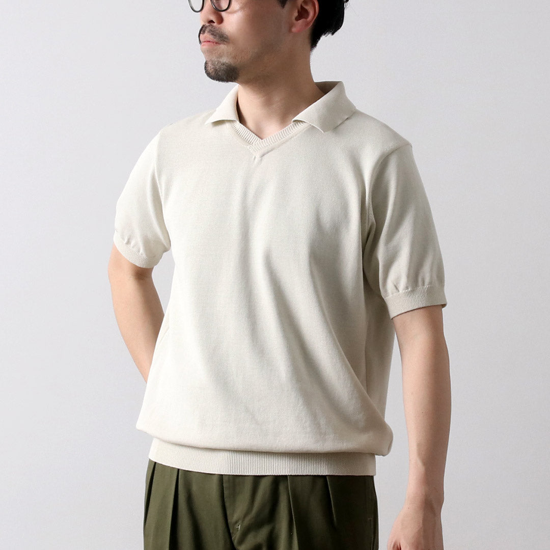 RINASCENTE（リナシェンテ） ハイブリッド ニット スキッパーポロ