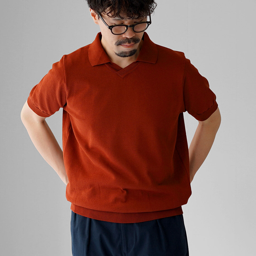 RINASCENTE（リナシェンテ） ハイブリッド ニット スキッパーポロ
