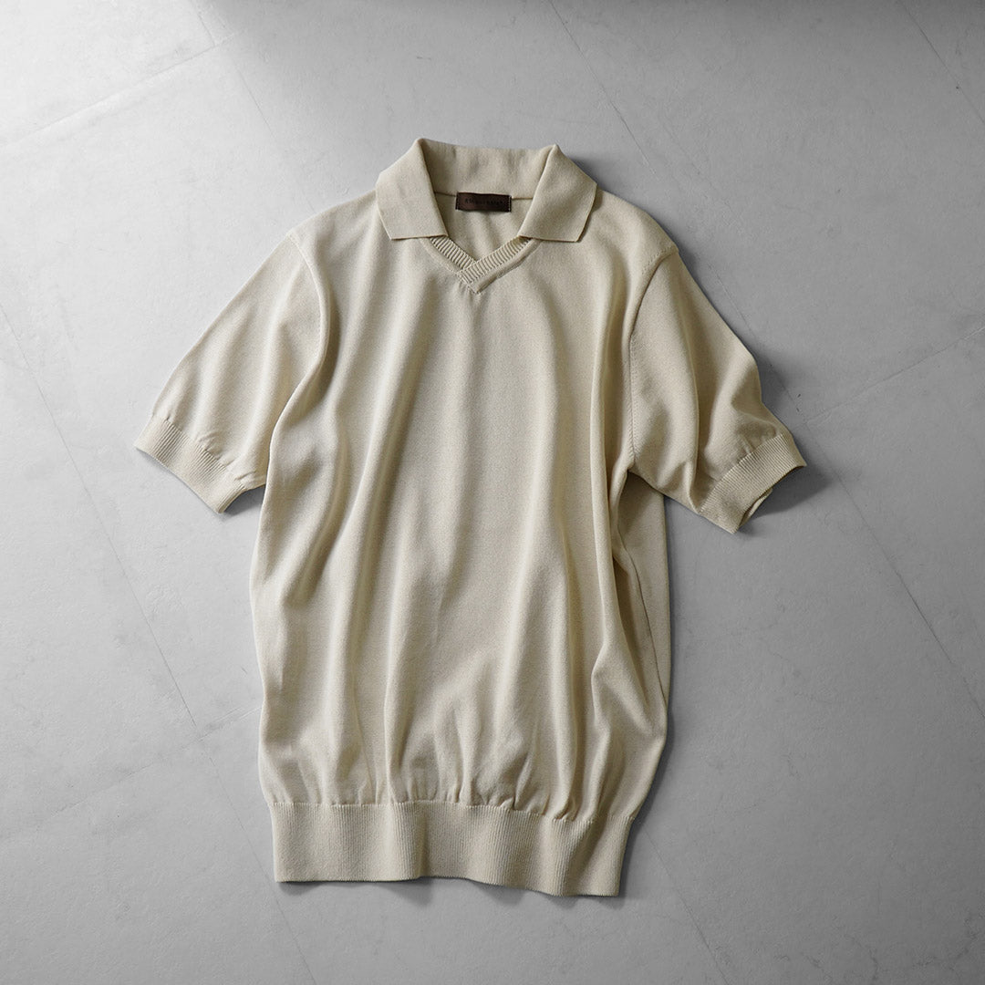 RINASCENTE（リナシェンテ） ハイブリッド ニット スキッパーポロ 日本製