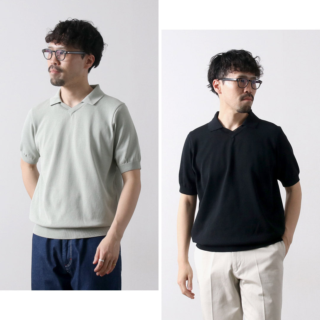 RINASCENTE（リナシェンテ） ハイブリッド ニット スキッパーポロ