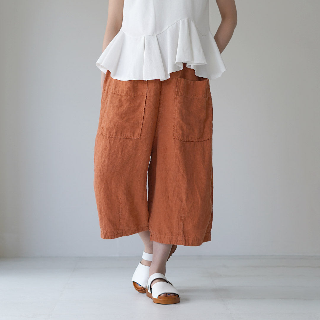 TUMUGU（ツムグ） ソリトリネン（1） 8分丈パンツ 日本製 / レディース