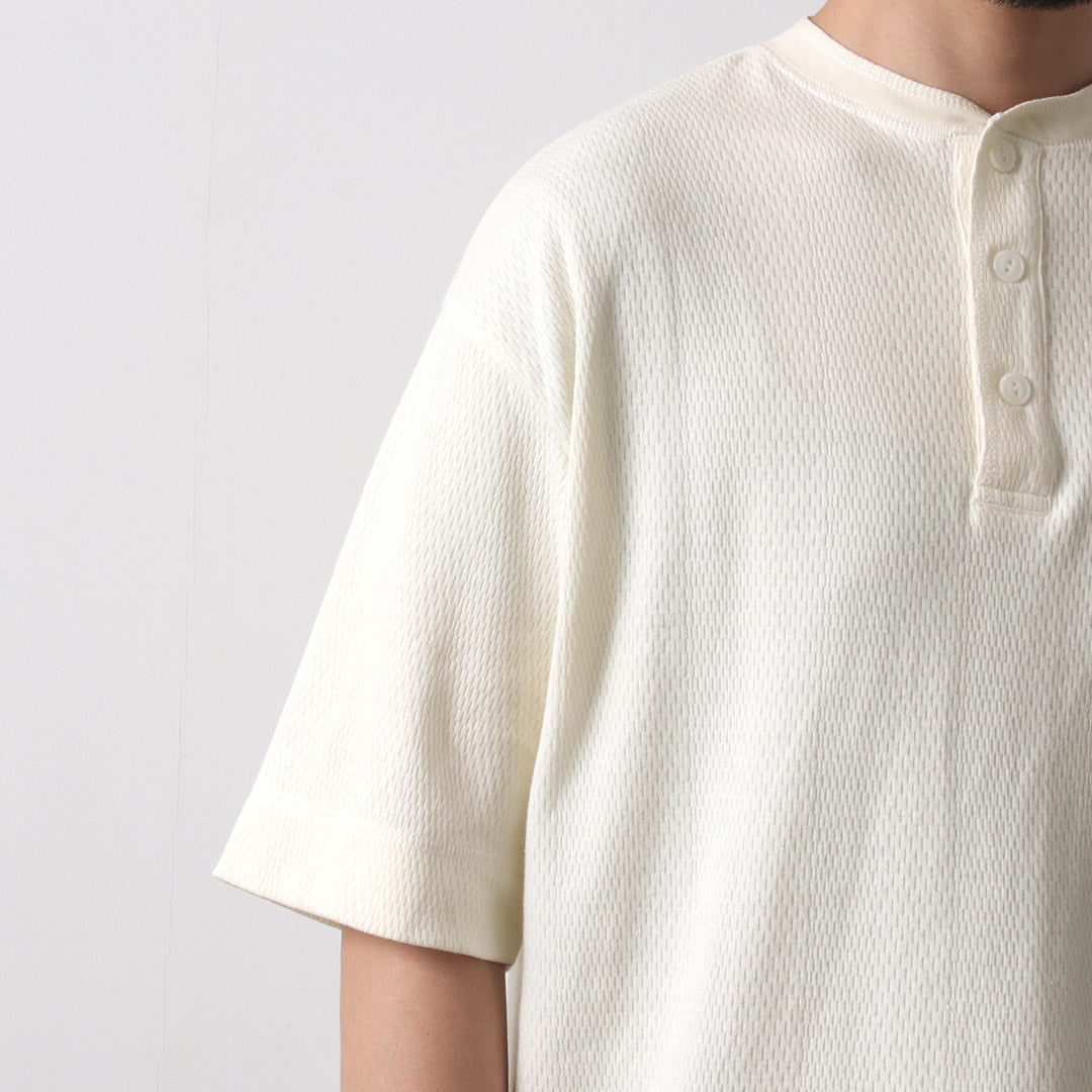 GOHEMP（ゴーヘンプ） マルチリブ ヘンリーネック ポケットTシャツ