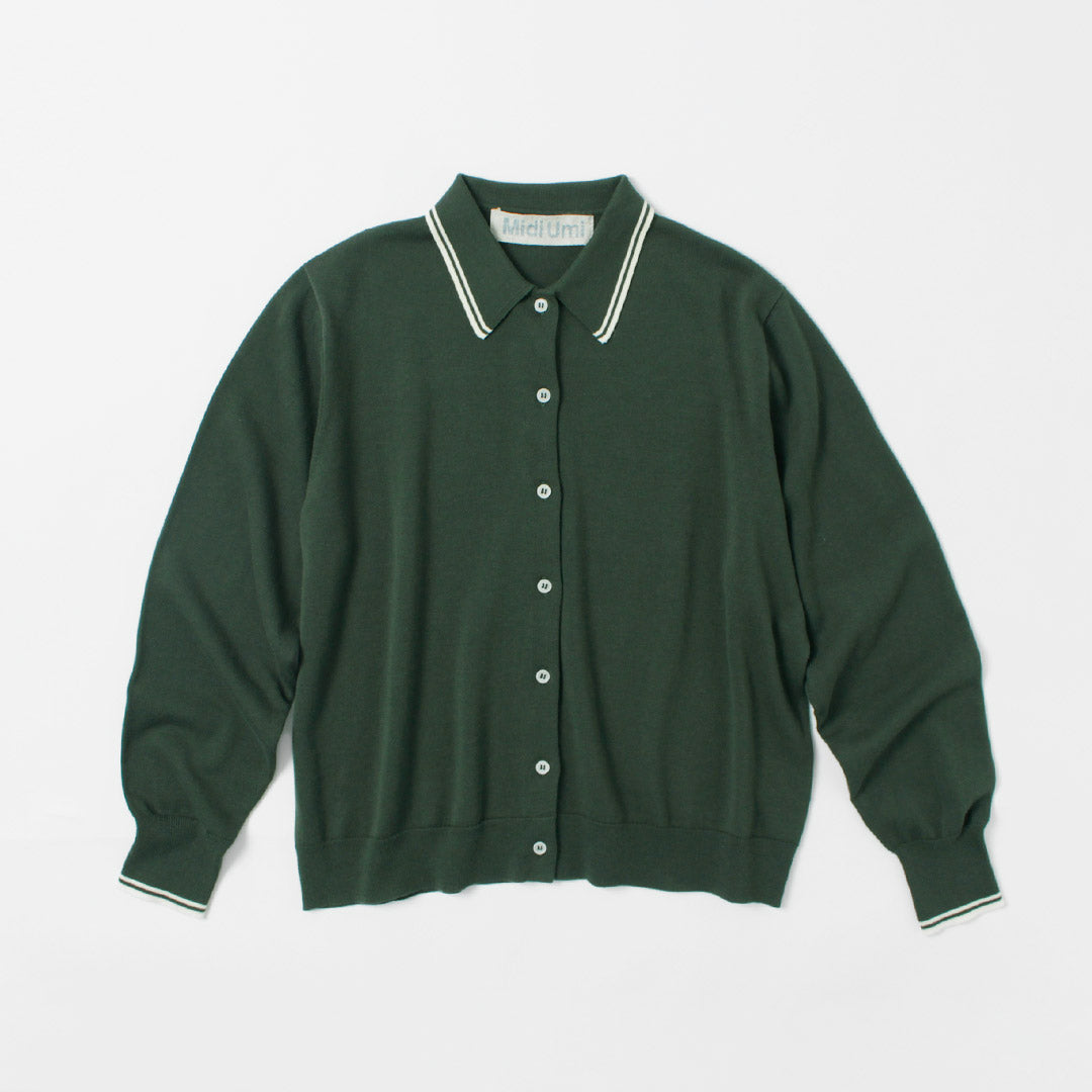 リミフゥ　エアリーパイル　左右アシンメトリー　マント　カーディガン　コート Heart of Mongolia/カシミヤ リブ編みカーディガン ショート