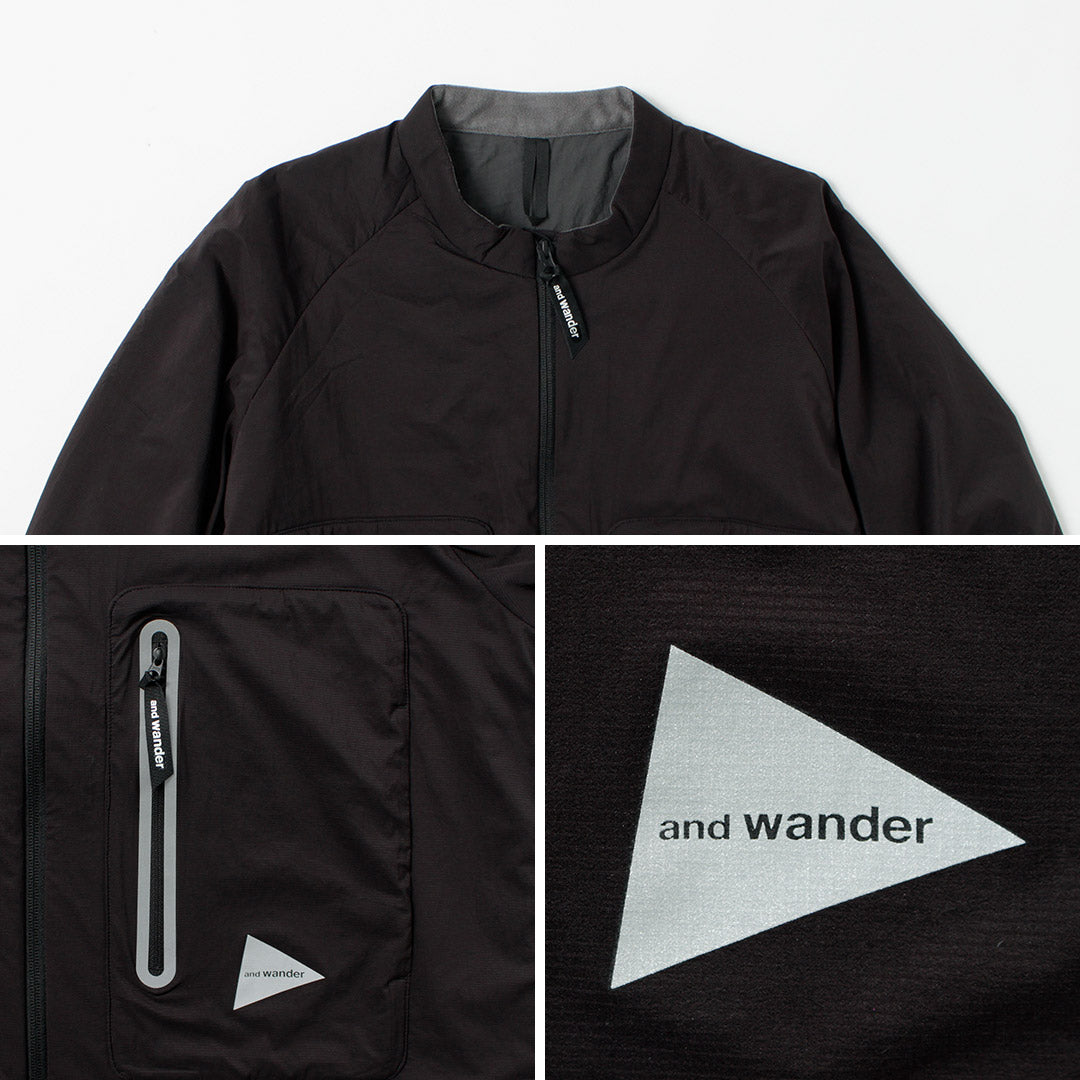 AND WANDER（アンドワンダー） アルファエアー カラーレス ジャケット