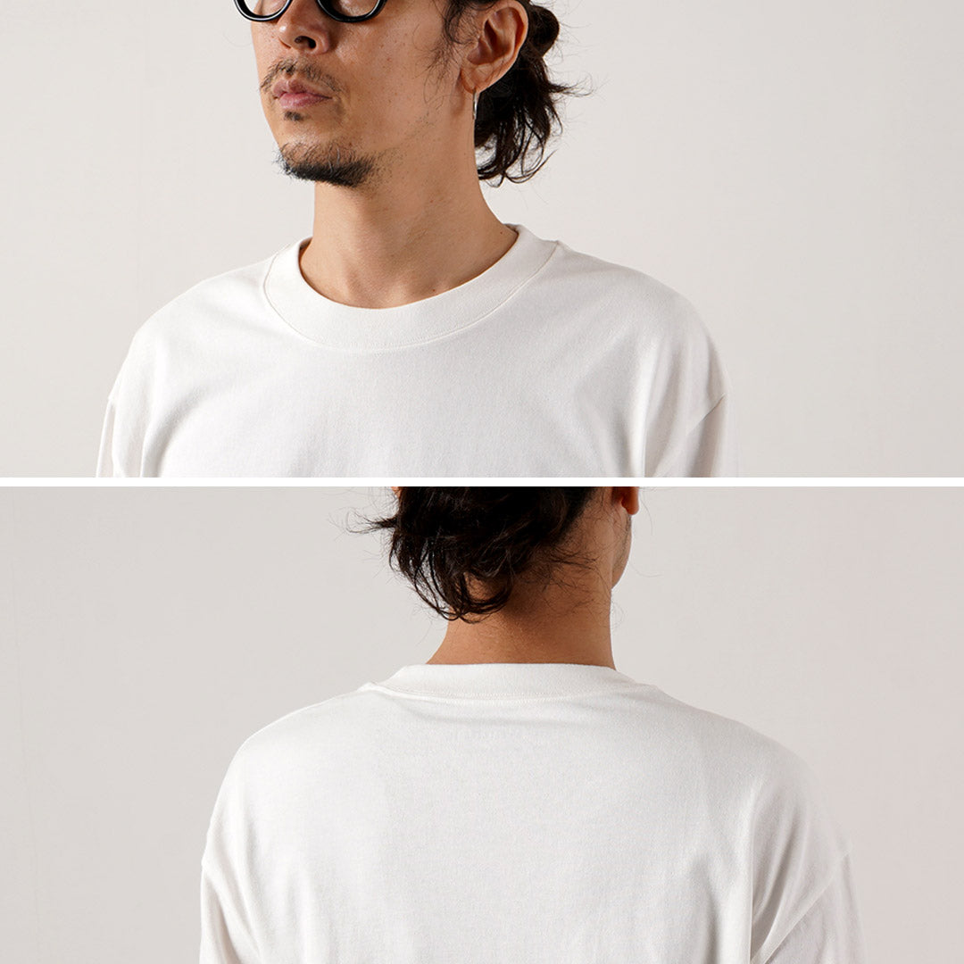 AND WANDER（アンドワンダー） ヘビーコットン ポケット ロングスリーブTシャツ
