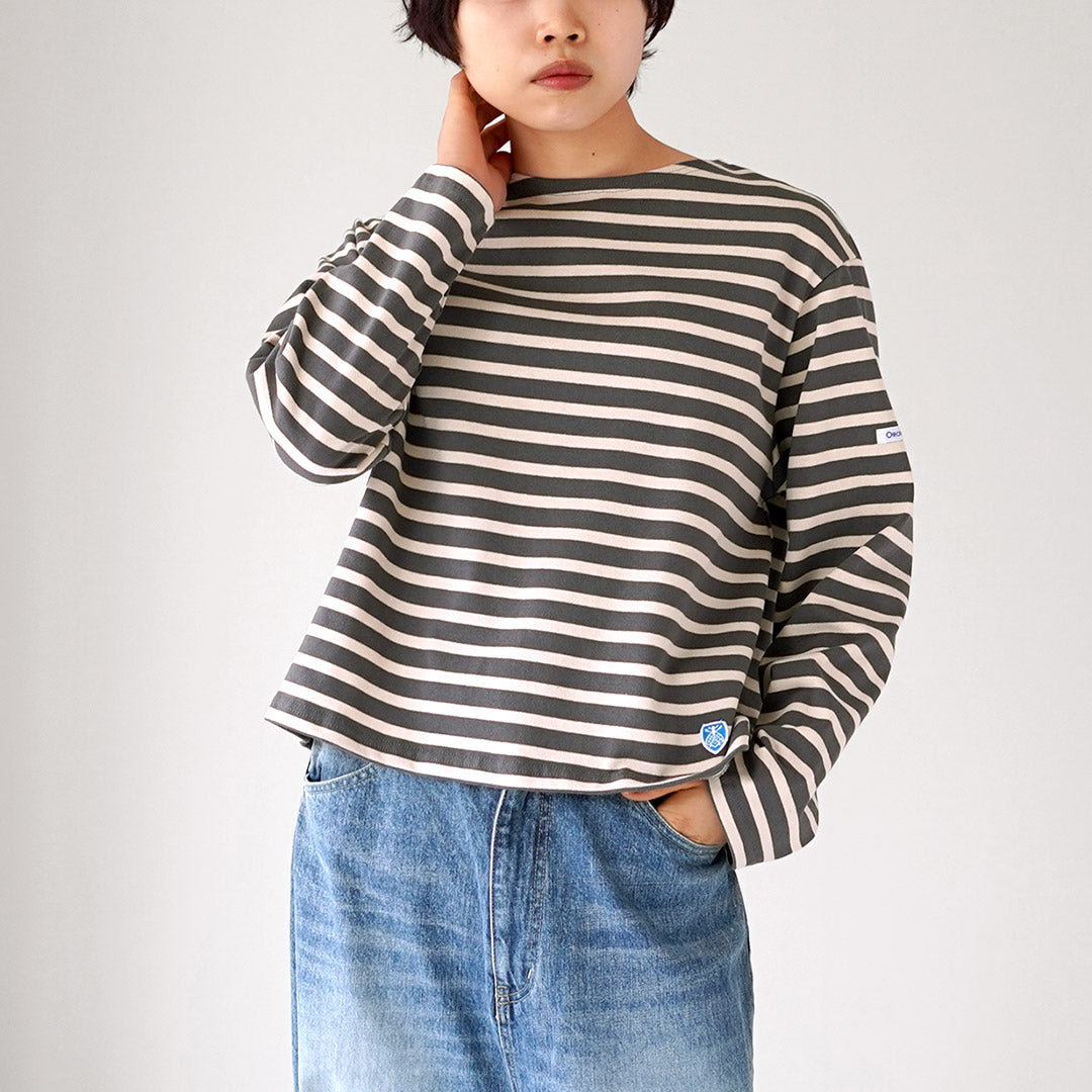ORCIVAL（オーシバル） ＃B259 クルーネック ロングスリーブ プルオーバー ボーダー フランス製