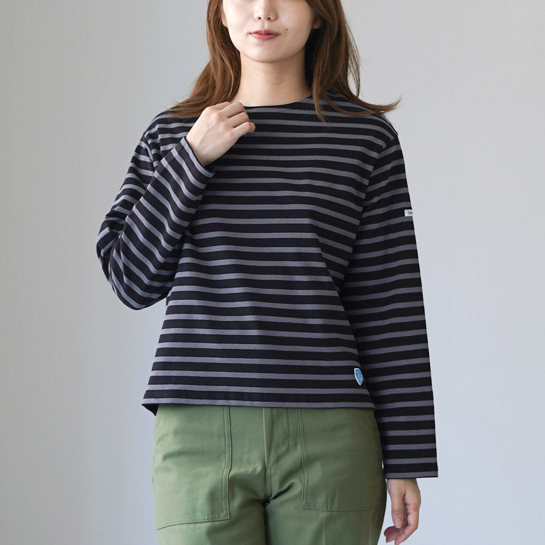 ORCIVAL（オーシバル） ＃B259 クルーネック ロングスリーブ プルオーバー ボーダー フランス製