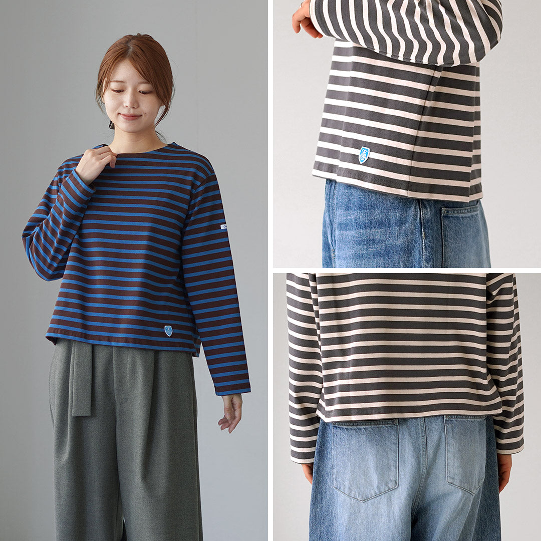 ORCIVAL（オーシバル） ＃B259 クルーネック ロングスリーブ プルオーバー ボーダー フランス製