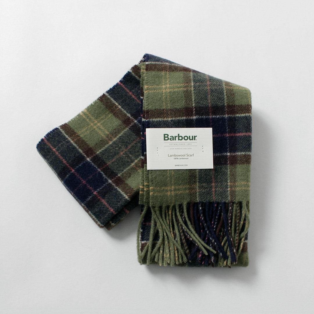 Barbour バブアー ラムウール マフラー　チェック柄 Barbour（バブアー） マフラー ラムズウール タータンチェック