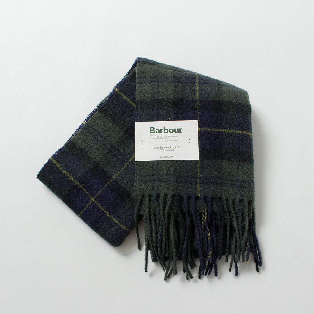 新品未使用 Barbou バブアー ラムウールタータンスカーフ ブルー BARBOUR（バブアー） タータン ラムウール スカーフ / マフラー メンズ