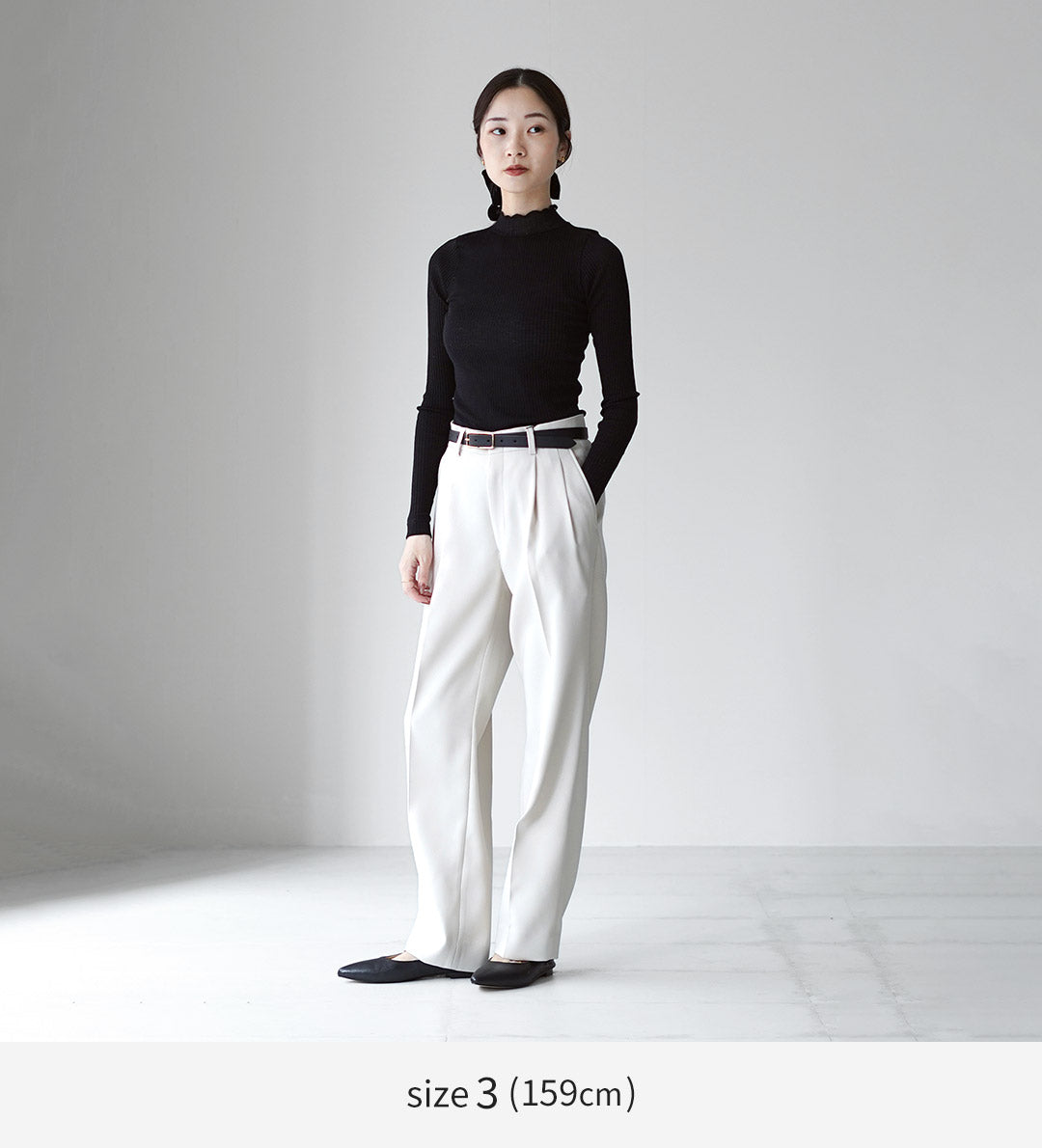 GICIPI（ジチピ） Aglio アーリオ ウールシルク メローネック リブニットソー