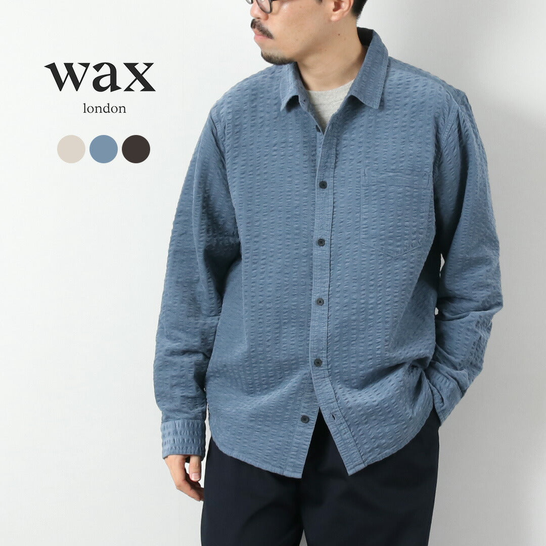 WAX LONDON（ワックスロンドン） シェリーシャツ シアサッカーコード