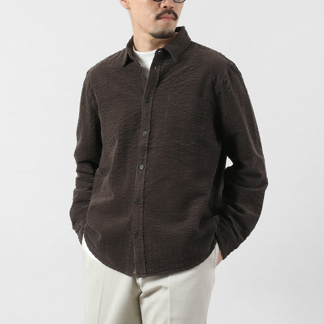 WAX LONDON（ワックスロンドン） シェリーシャツ シアサッカーコード