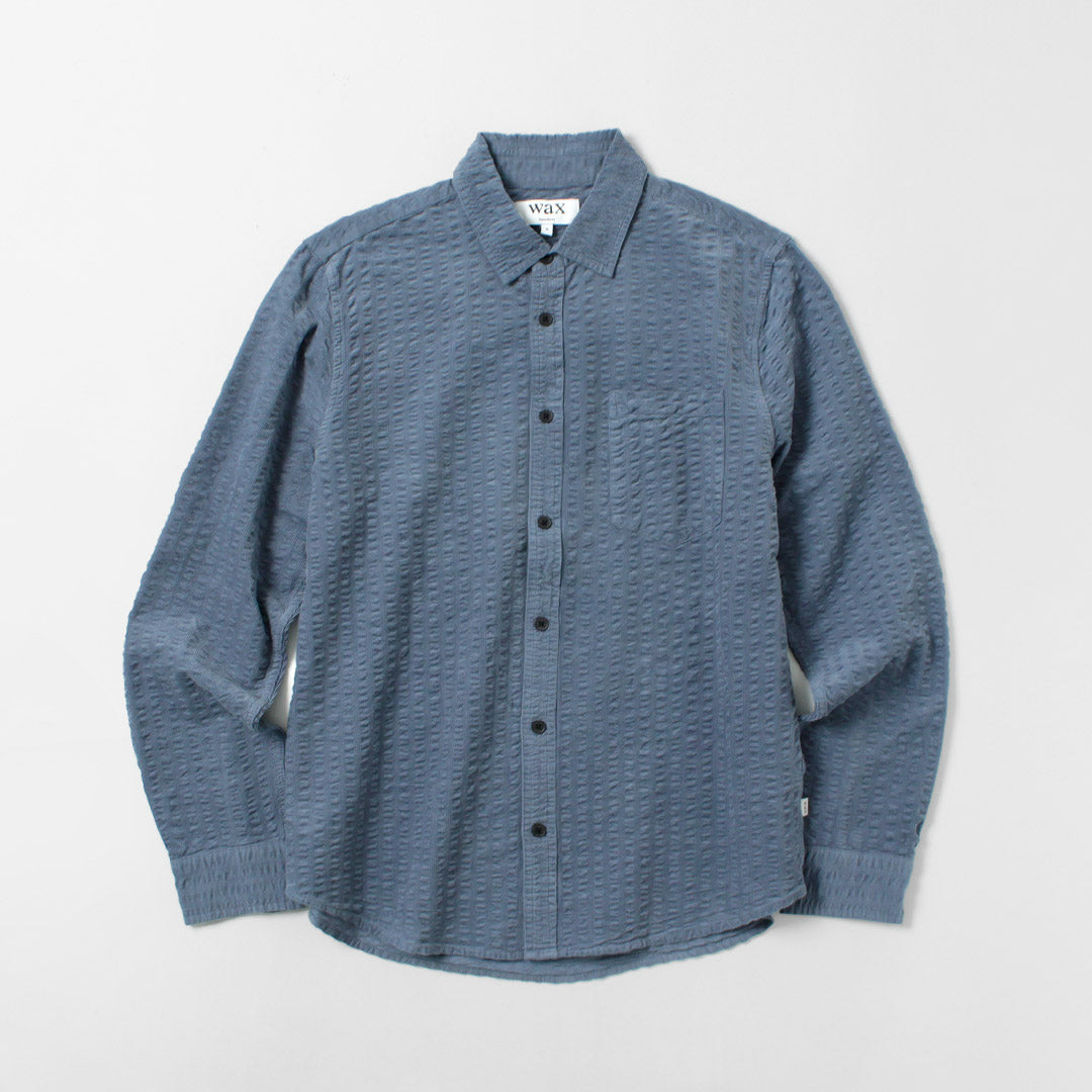 WAX LONDON（ワックスロンドン） シェリーシャツ シアサッカーコード