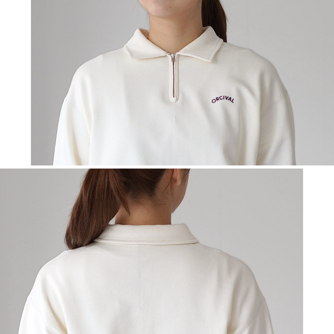 ORCIVAL（オーシバル） ミニ フレンチテリー ハーフジップ スウェット