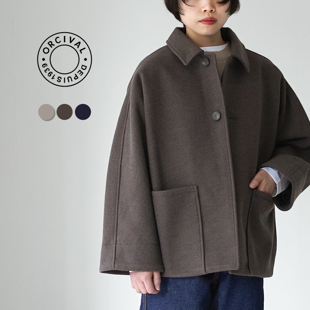 ORCIVAL（オーシバル） ウールライク ドルマンスリーブ ジャケット