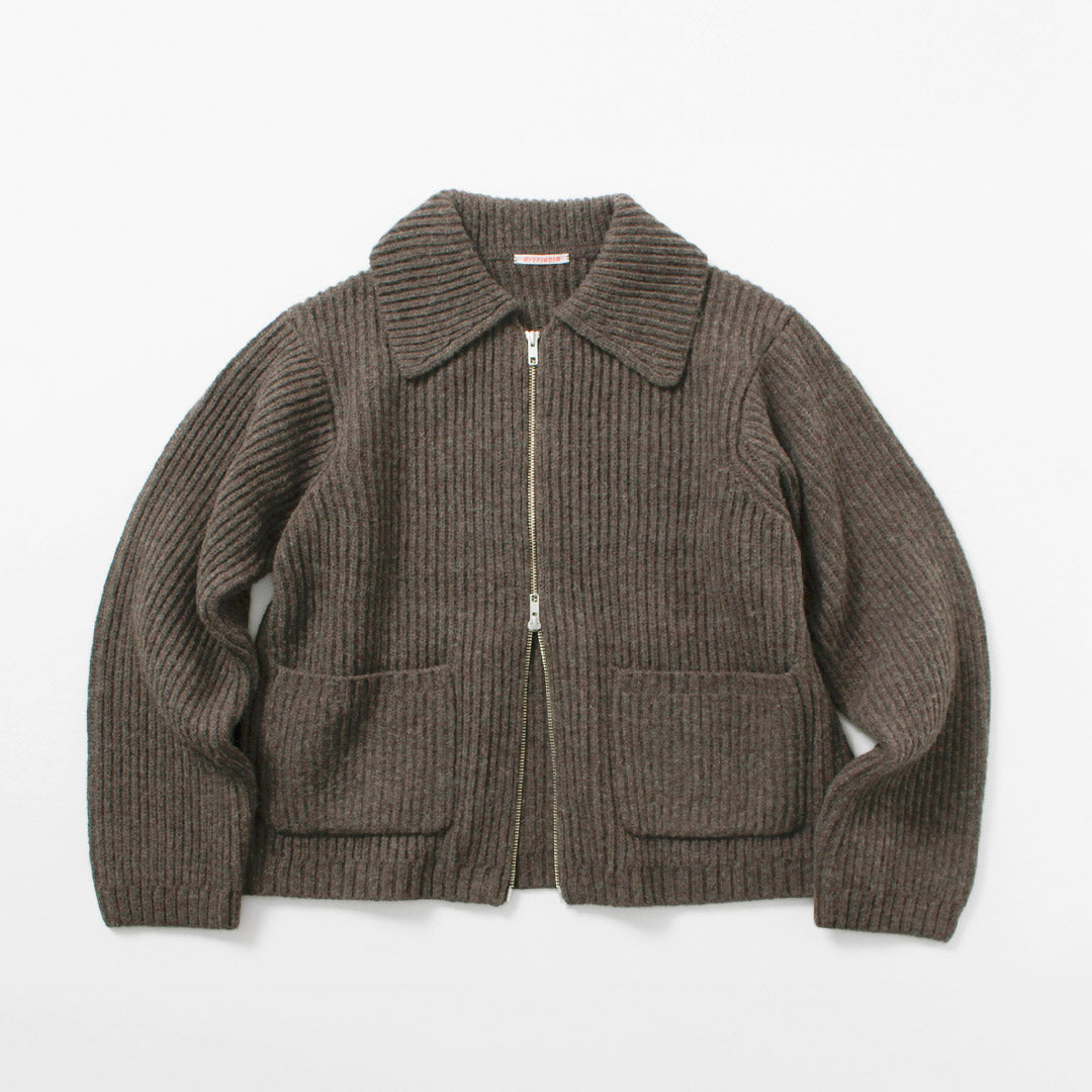 【RYE TENDER】ライテンダー 羊毛 本ウール JEROME JACKET RYE TENDER（ライテンダー） ジェローム ジャケット 片畦編み