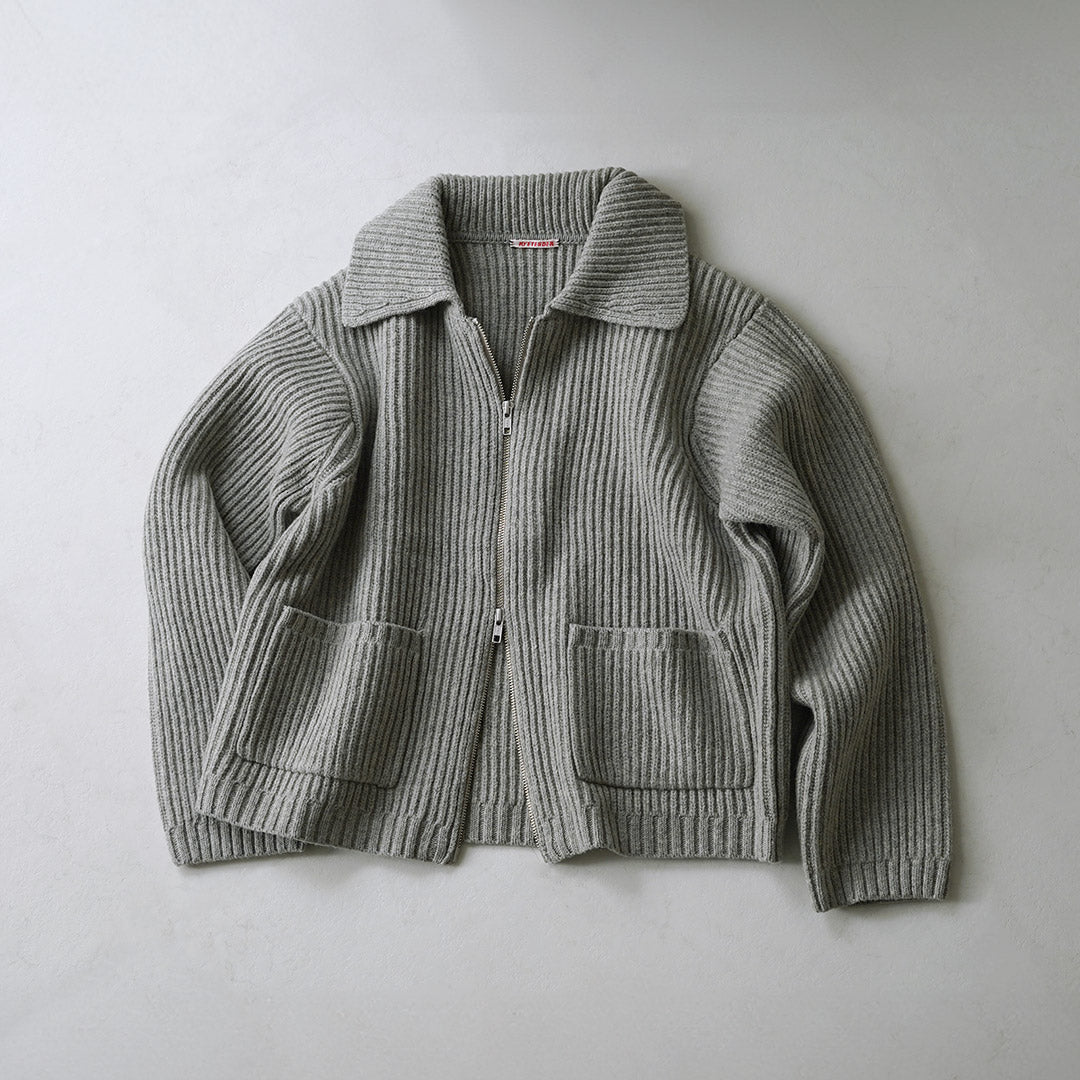RYE TENDER（ライテンダー） ジェローム ジャケット 両畦編みフルジップブルゾン
