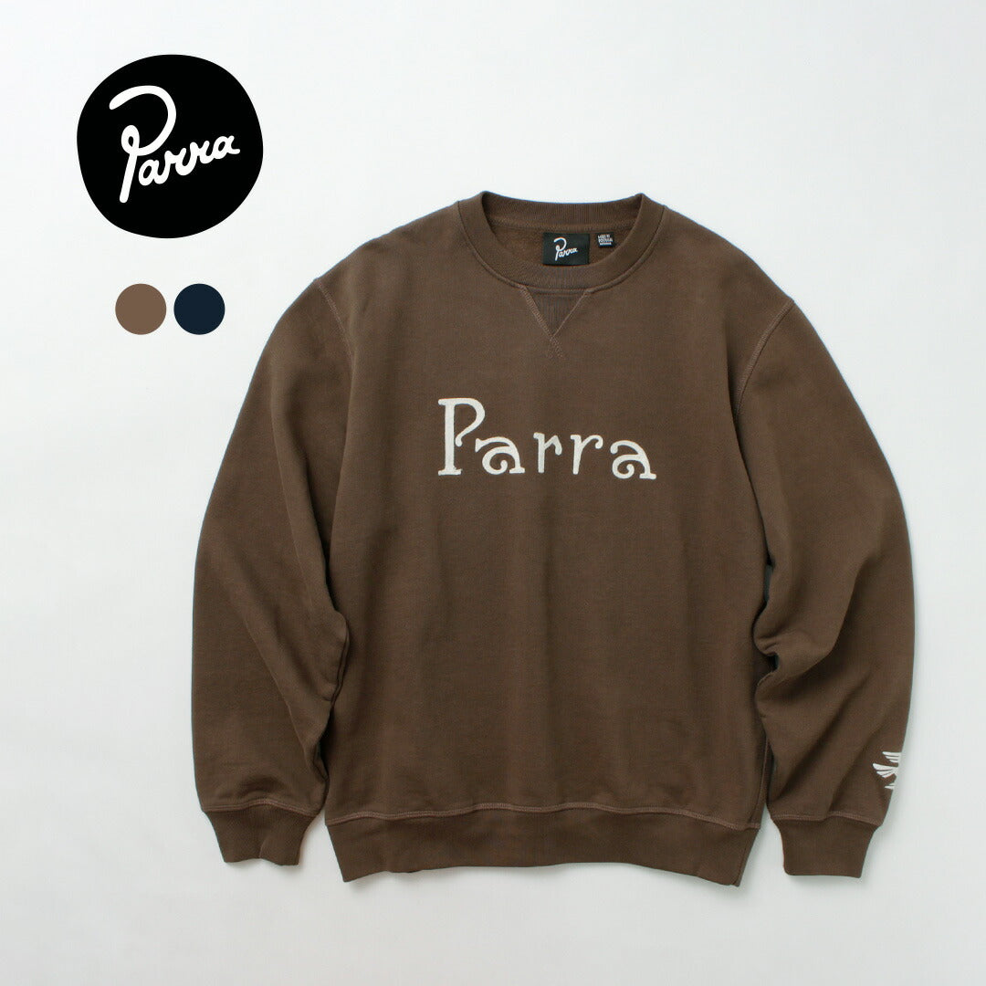by Parra（バイパラ） ウィアード トラッド ロゴ クルーネック