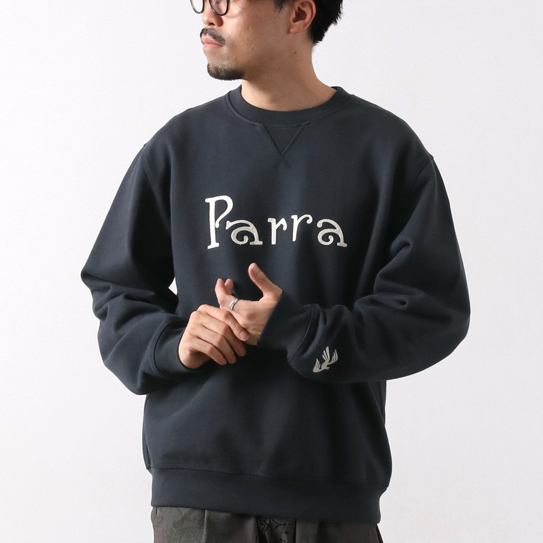 by Parra（バイパラ） ウィアード トラッド ロゴ クルーネック