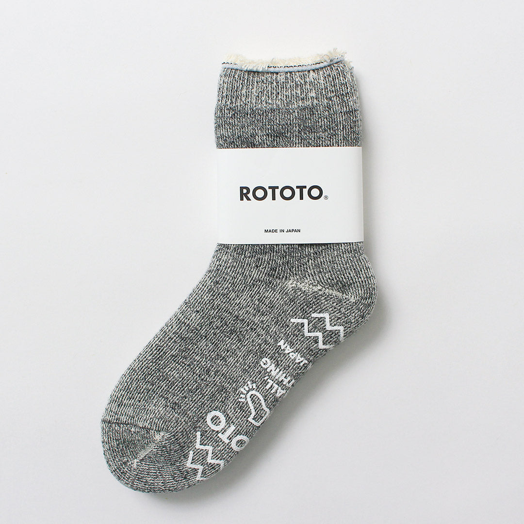 ROTOTO（ロトト） ダブルフェイス ルームソックス シャギーパイル
