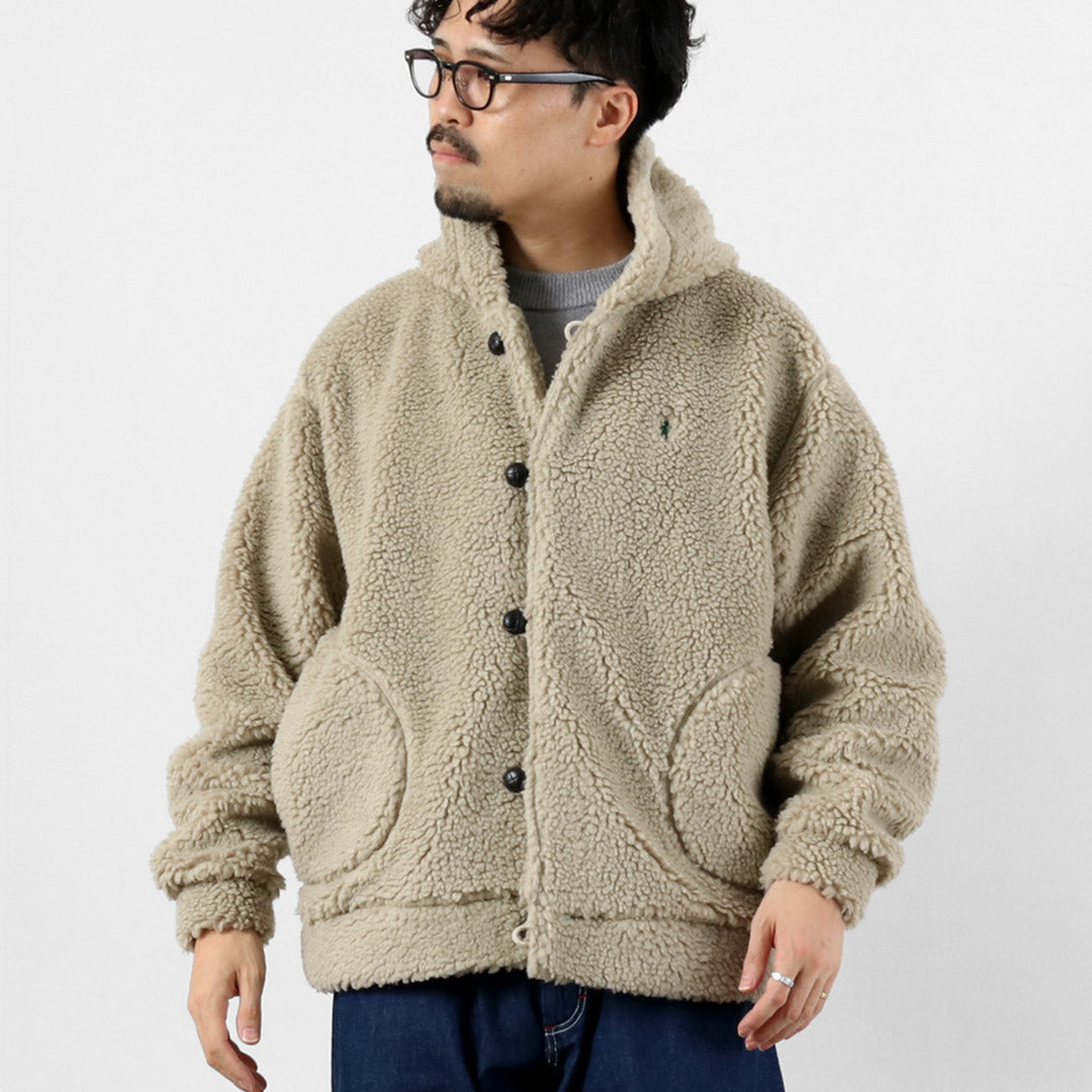 GYMPHLEX（ジムフレックス） ボア フードジャケット / メンズ フリース