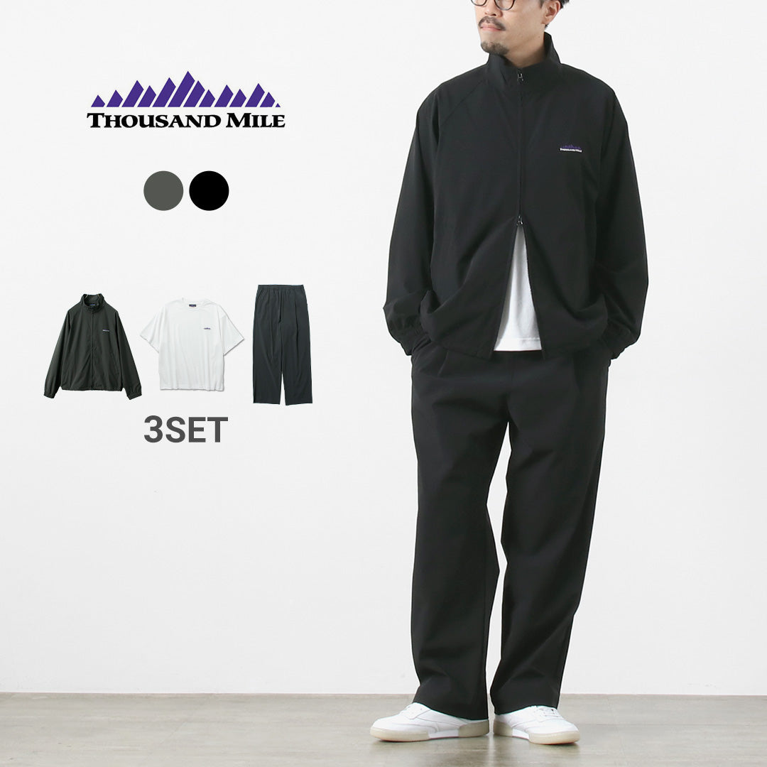 新品【サウザンドマイル】ジップブルゾン＆パンツ セットアップＭ THOUSAND MILE（サウザンドマイル） ジップブルゾン＆Tシャツ＆パンツ