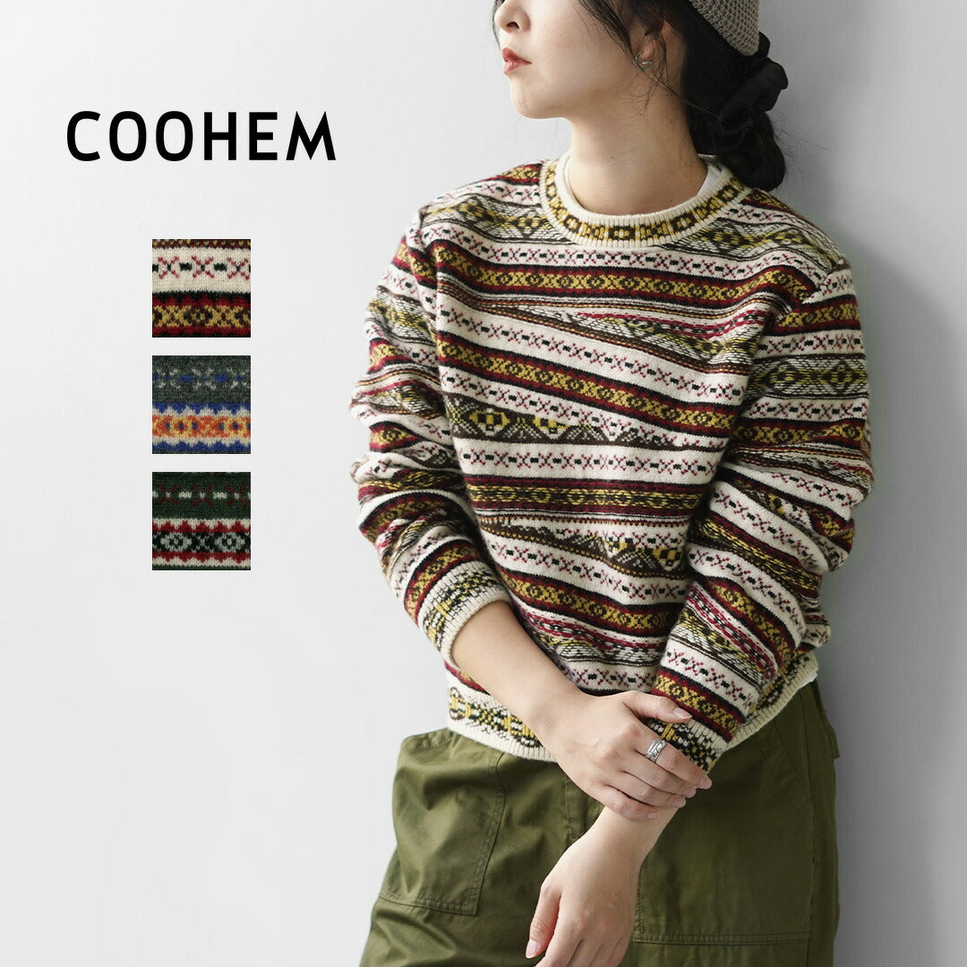 COOHEM（コーヘン） クレイジー フェアアイル ニットプルオーバー