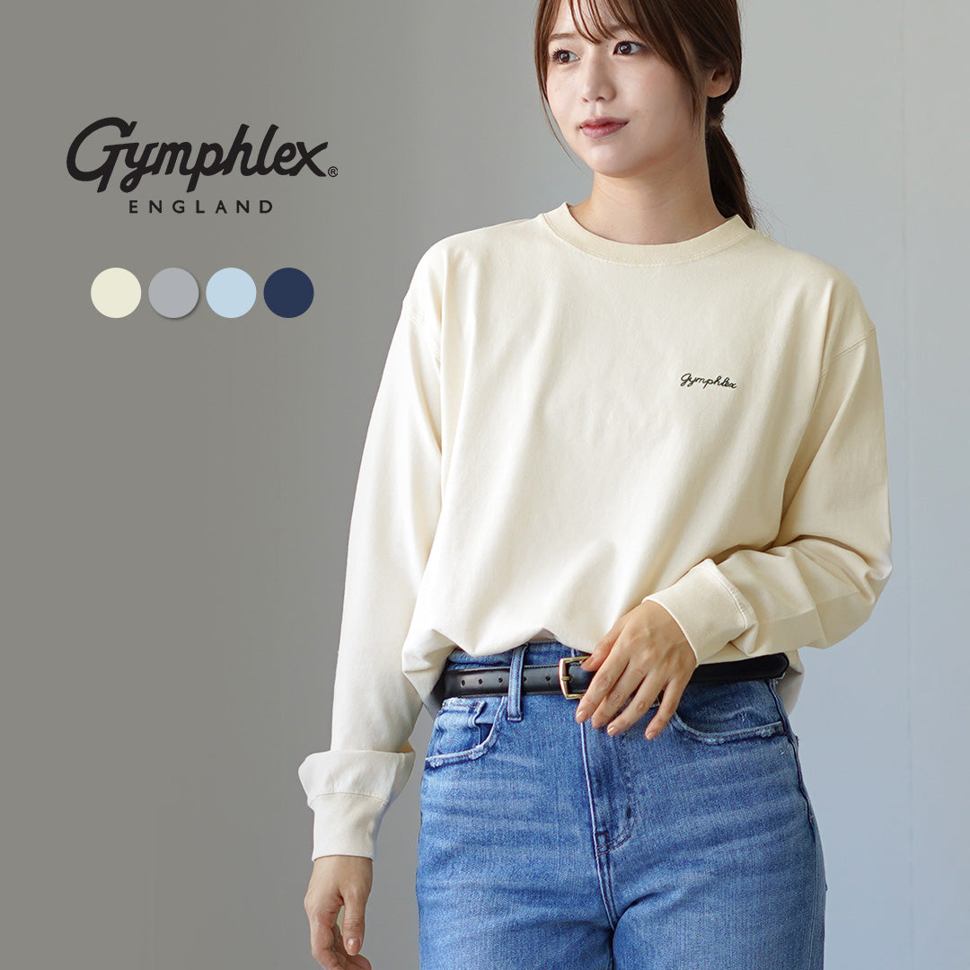 GYMPHLEX（ジムフレックス） クルーネック ロゴ ロングスリーブ Tシャツ