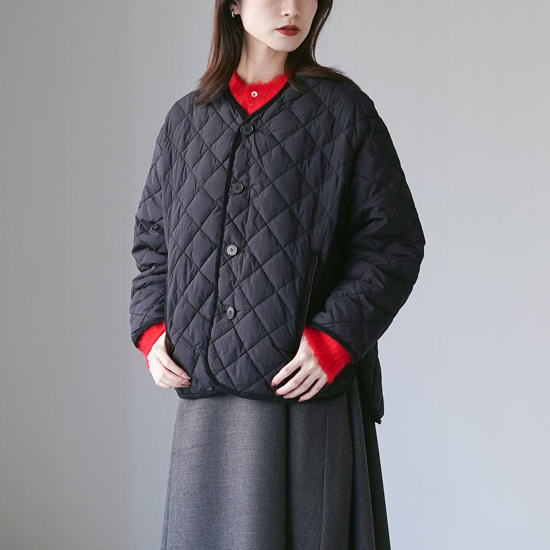 GYMPHLEX（ジムフレックス） ノーカラー キルトジャケット ショート