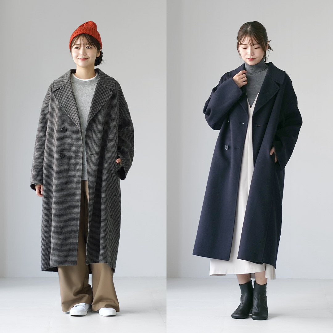 LE GLAZIK（ル グラジック） ダブルブレスト リバーコート