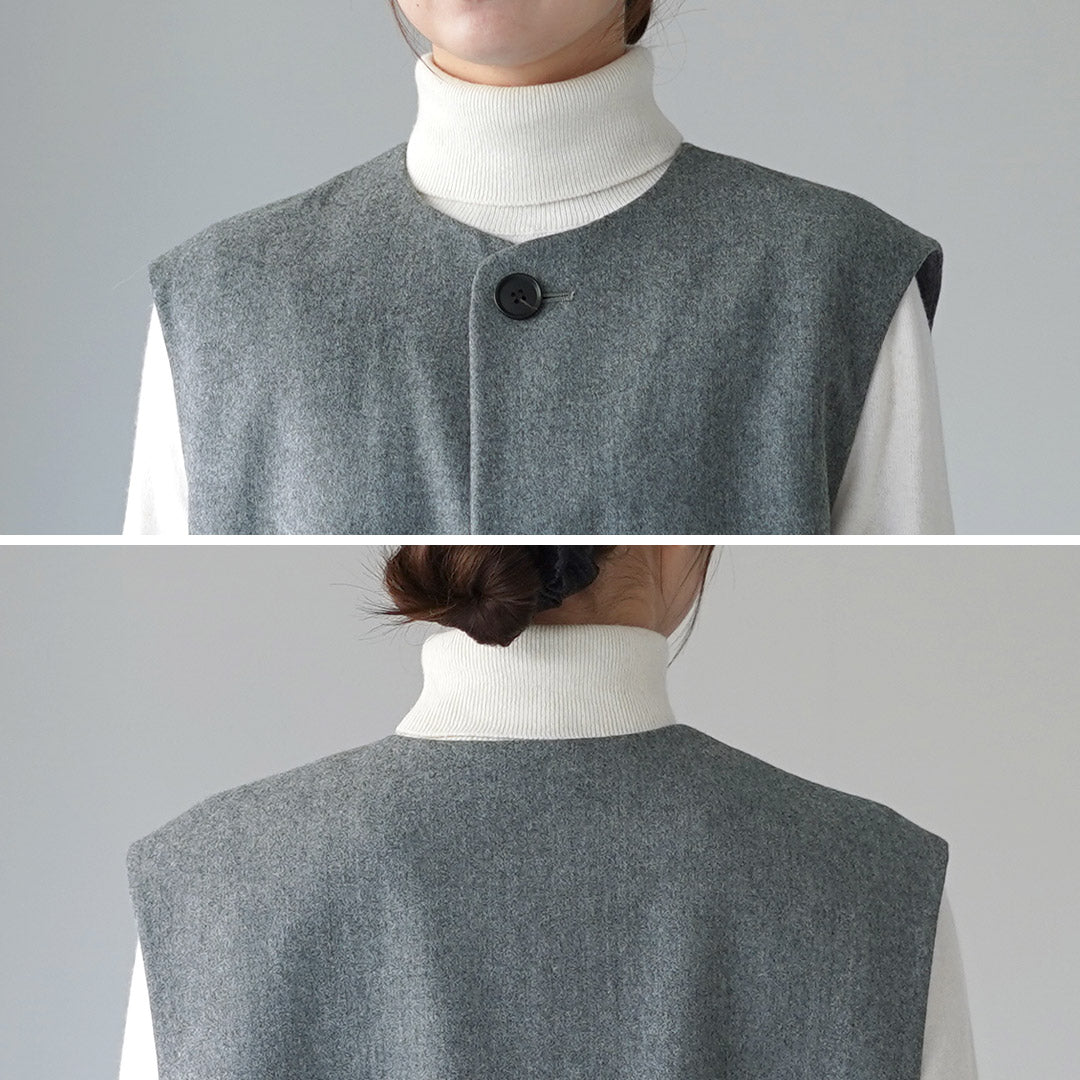 LE GLAZIK（ル グラジック） フランネル ジレ / ベスト トップス 前