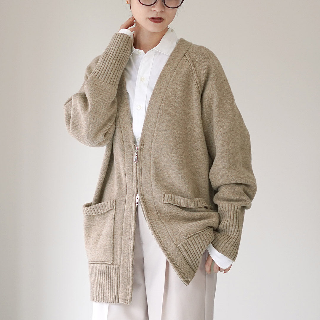 SHINZONE（シンゾーン） ウール ニット ジップ カーディガン