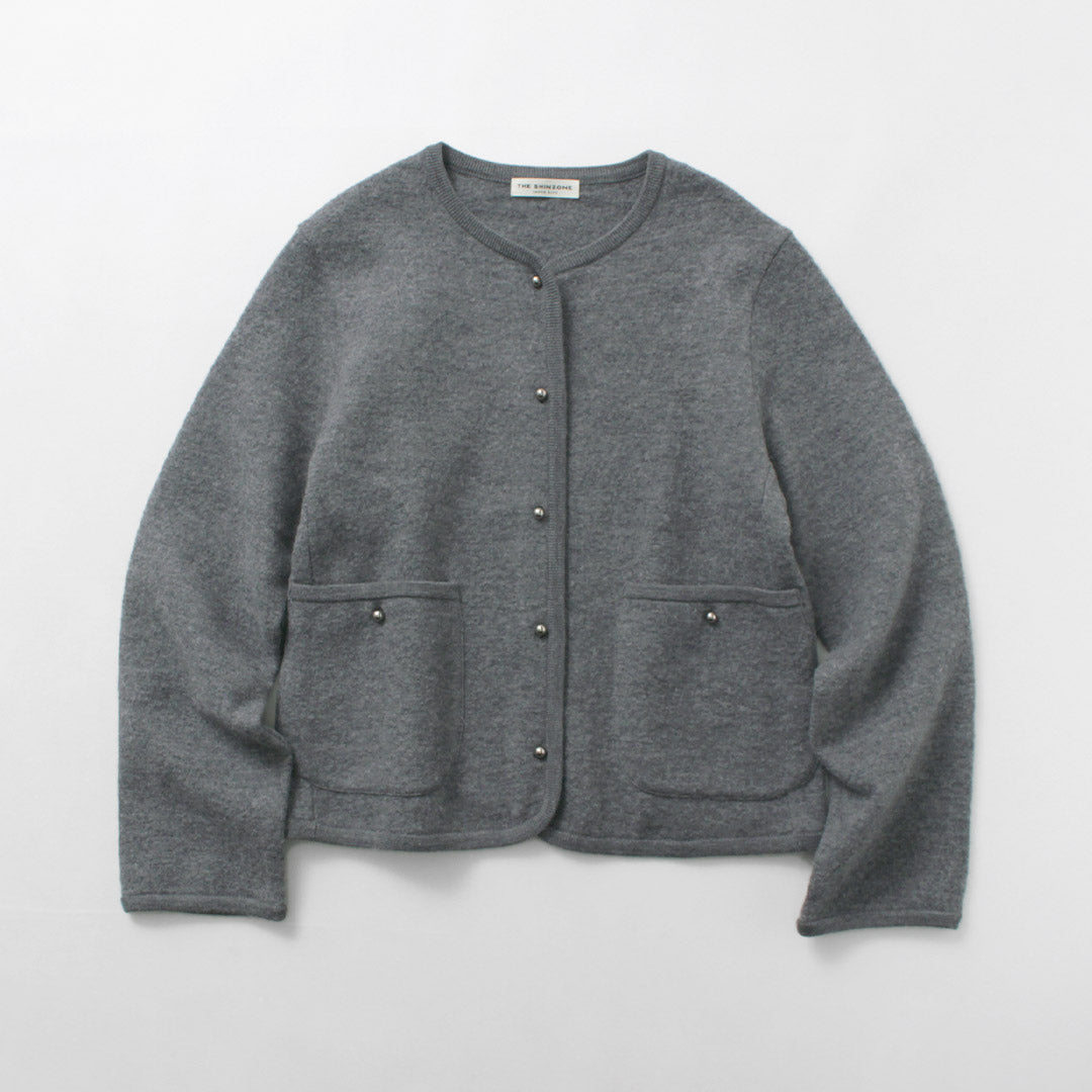 【均一】 Munsing wear ナイロン切り替えニットジャケット Shinzone｜[CROUKA店限定復活] ニット ジャケット アウター