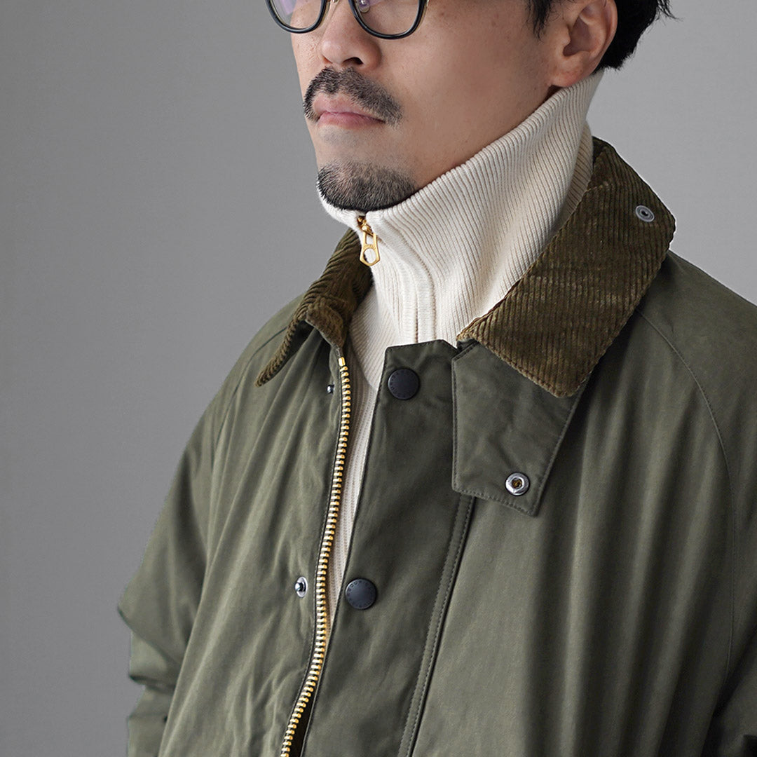 UNDYED（アンダイド） あぜ編み ハーフジップニット オーガニック