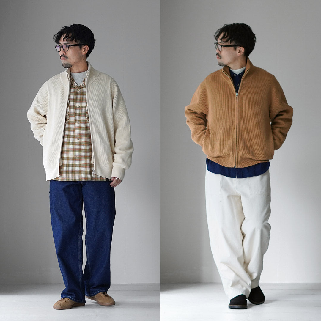 UNDYED（アンダイド） あぜ編み ドライバーズニット オーガニック
