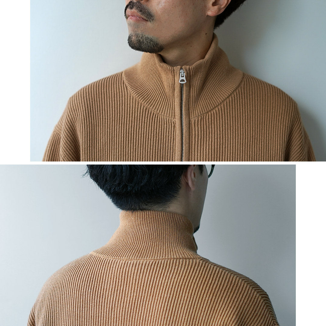 UNDYED（アンダイド） あぜ編み ドライバーズニット オーガニック