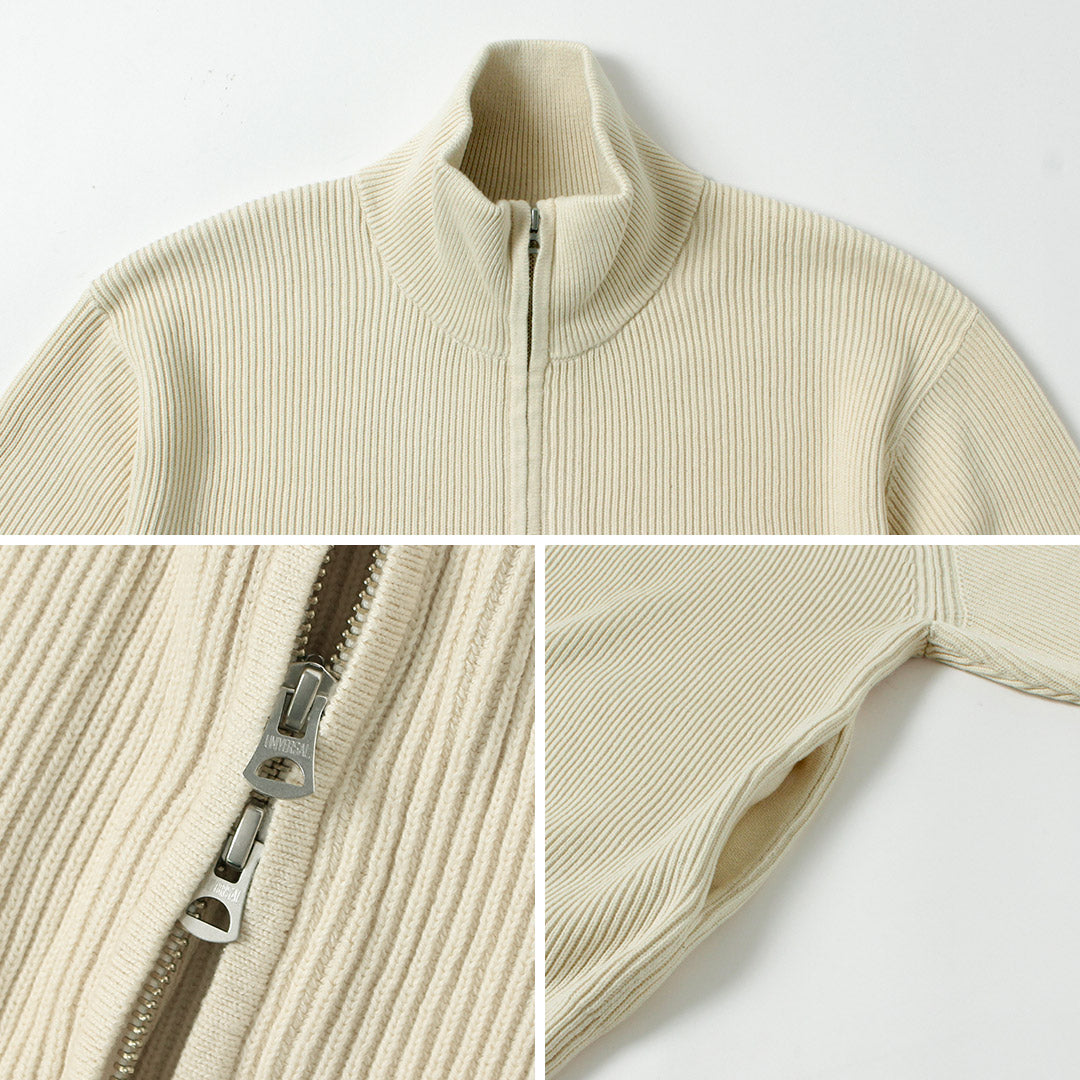 UNDYED（アンダイド） あぜ編み ドライバーズニット オーガニック