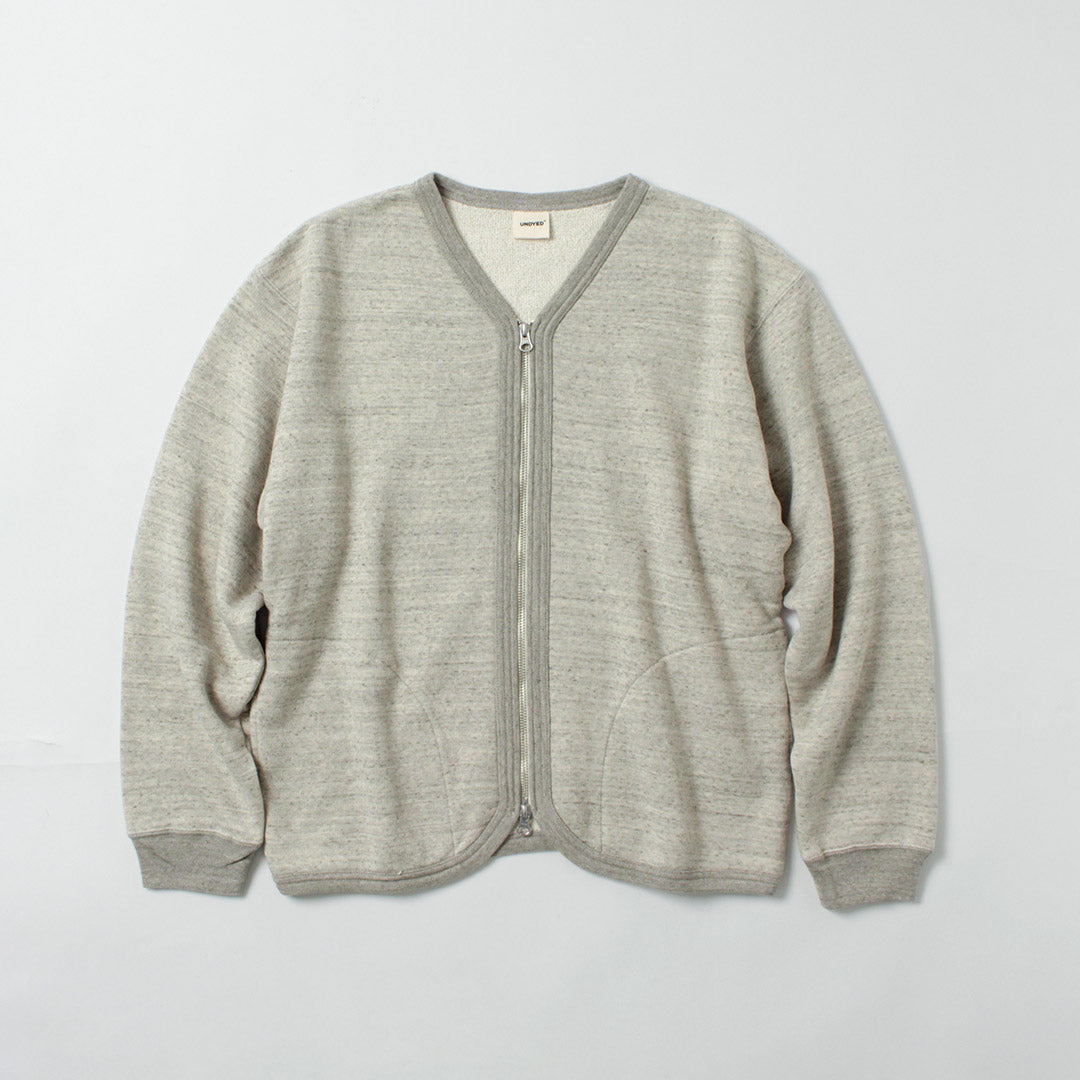 UNDYED（アンダイド）スウェット ジップカーディガン オーガニック