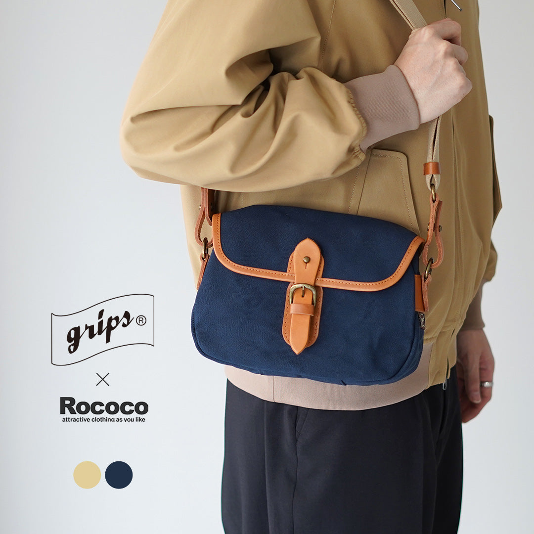 gripsのショルダーバッグ 本革と帆布生地 楽天市場】GRIPS × ROCOCO（グリップス × ロココ） 別注 パラフィン