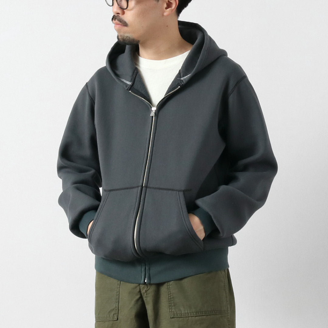 BARNS（バーンズ） 小寸 ジップパーカー / メンズ 長袖 裏起毛 COZUN