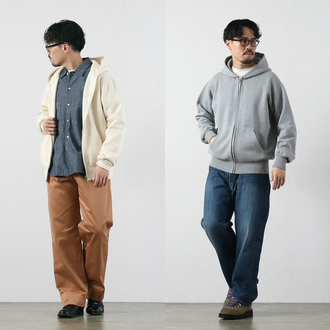 BARNS（バーンズ） 小寸 ジップパーカー / メンズ 長袖 裏起毛 COZUN