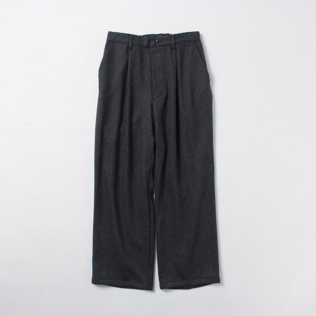 RE MADE IN TOKYO JAPAN（アールイー） ウールカシミア カルゼ ワイド