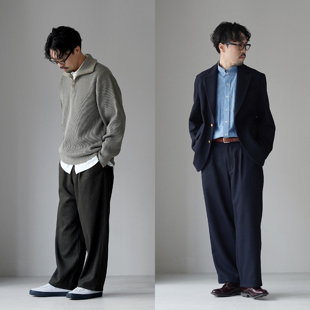 RE MADE IN TOKYO JAPAN（アールイー） ウールカシミア カルゼ ワイド