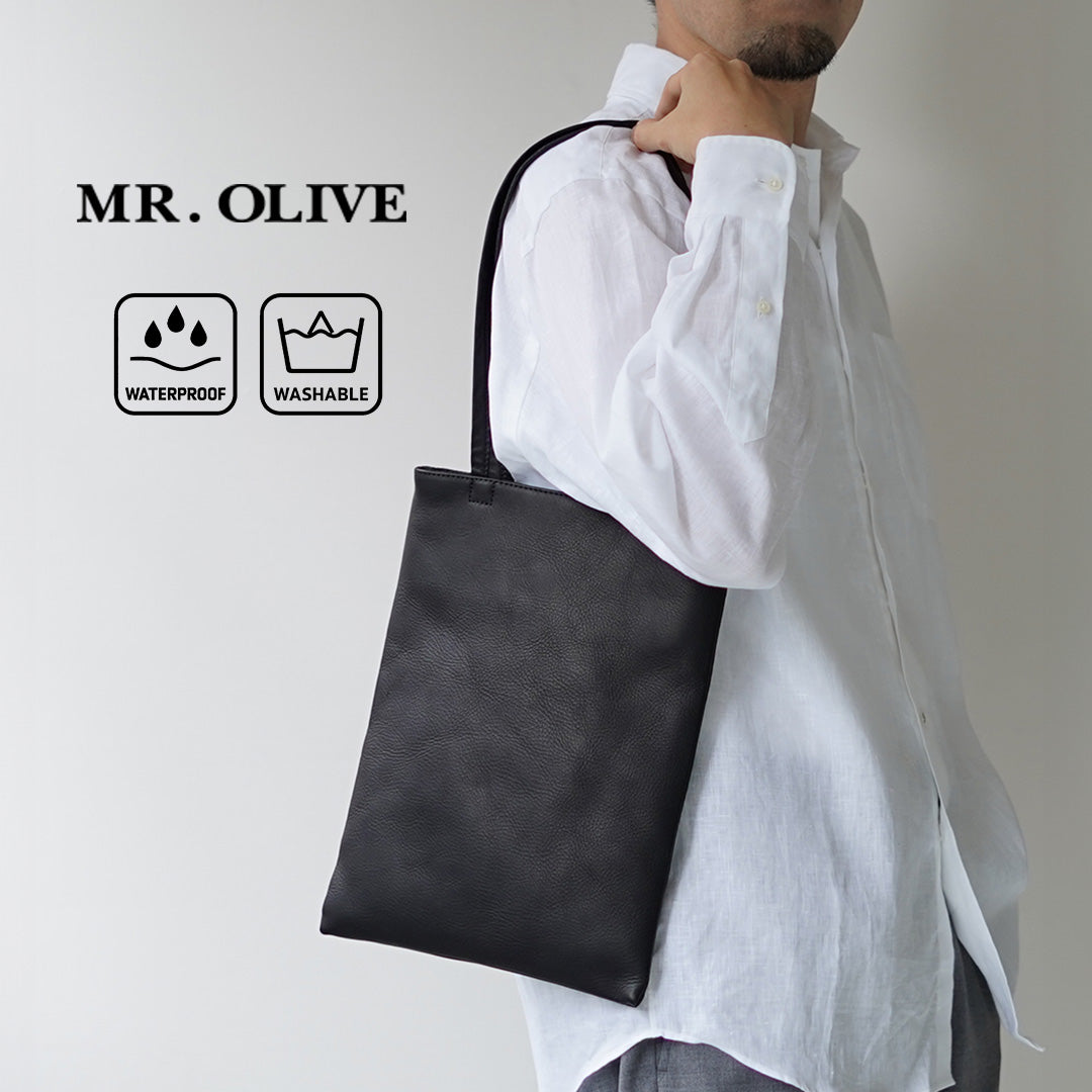 MR.OLIVE（ミスターオリーブ） フラット トートバッグM インパーマレザー