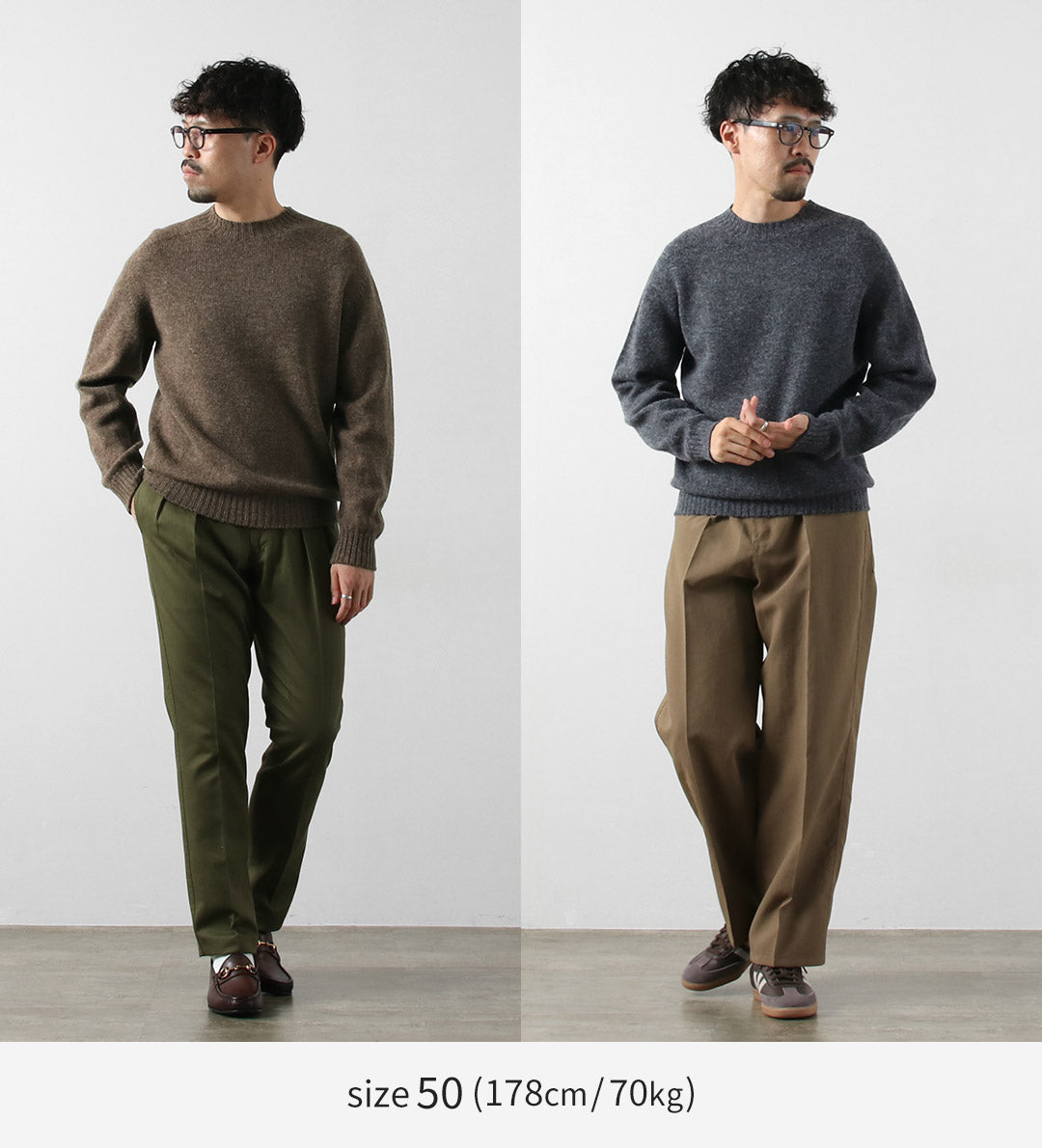 RINASCENTE（リナシェンテ） シェットランドウール シームレス クルー