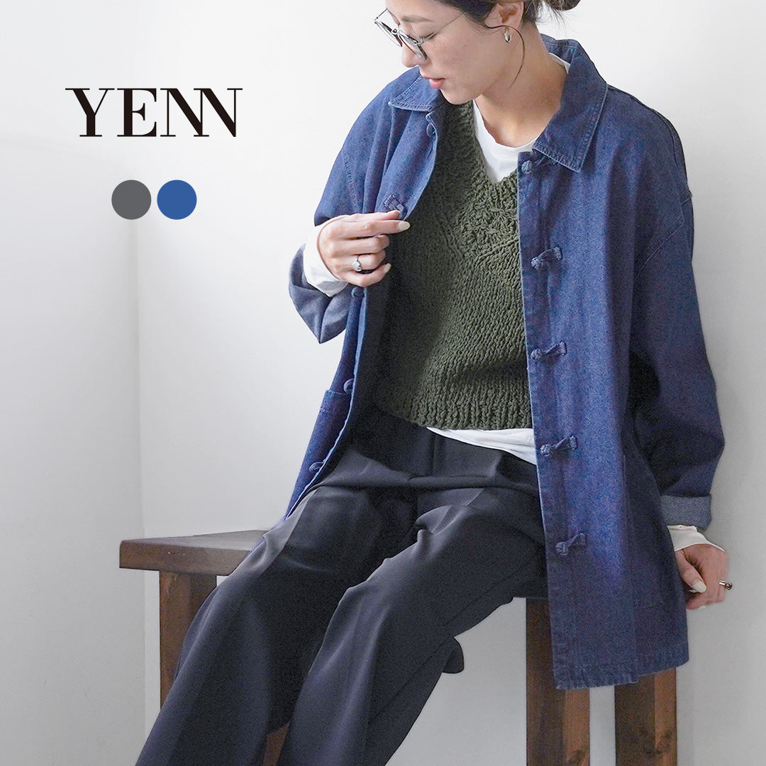YENN（イェン） デニム チャイナ シャツジャケット / アウター 長袖