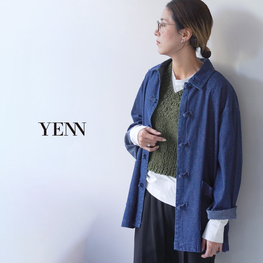 YENN（イェン） デニム チャイナ シャツジャケット / アウター 長袖