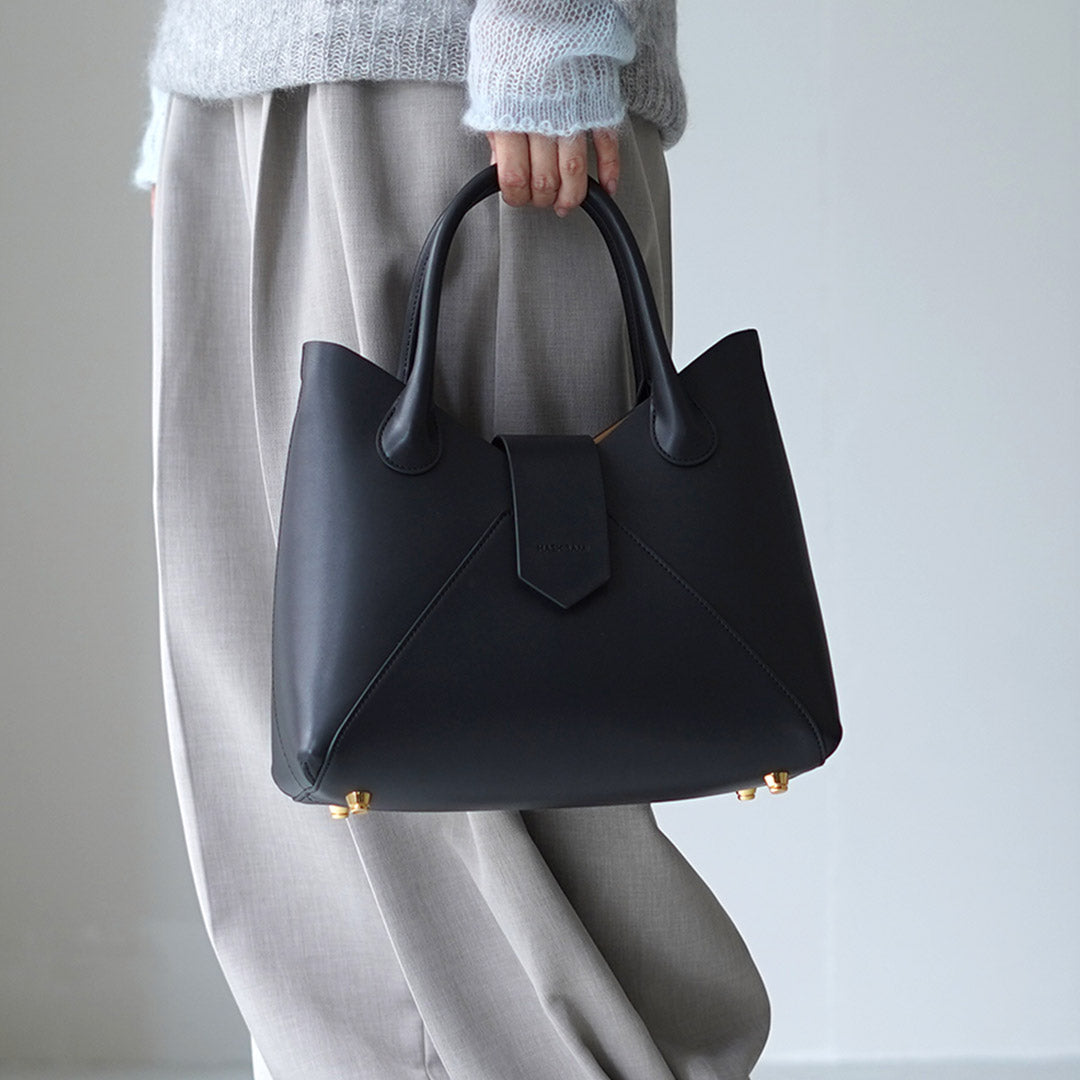 【美品】 HASHIBAMI ハンドバッグ ブラック セレモニー 黒 カラー 美品】 HASHIBAMI ハンドバッグ ブラック セレモニー 黒 カラー