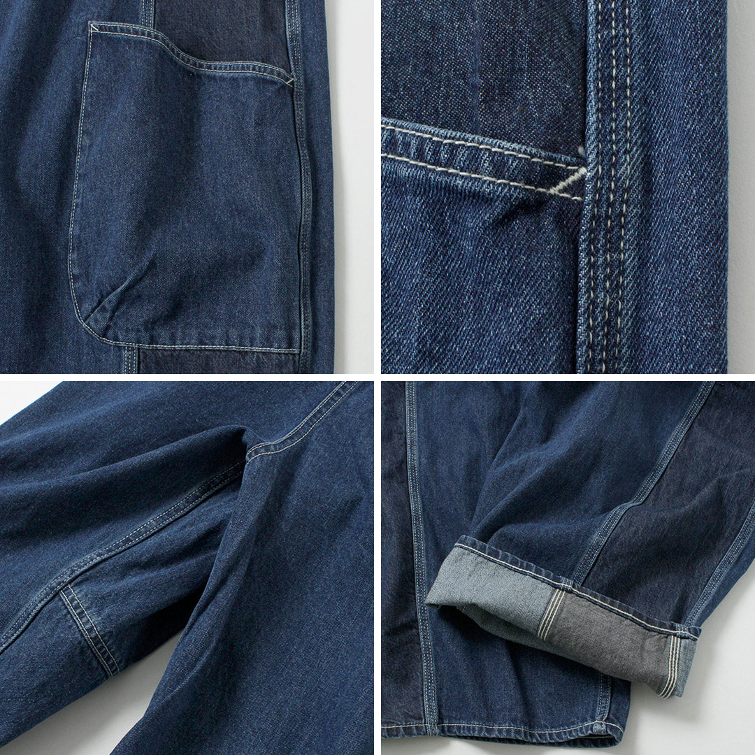 TUMUGU（ツムグ） キナリヘリンボンオックス 10ozデニム サロペット